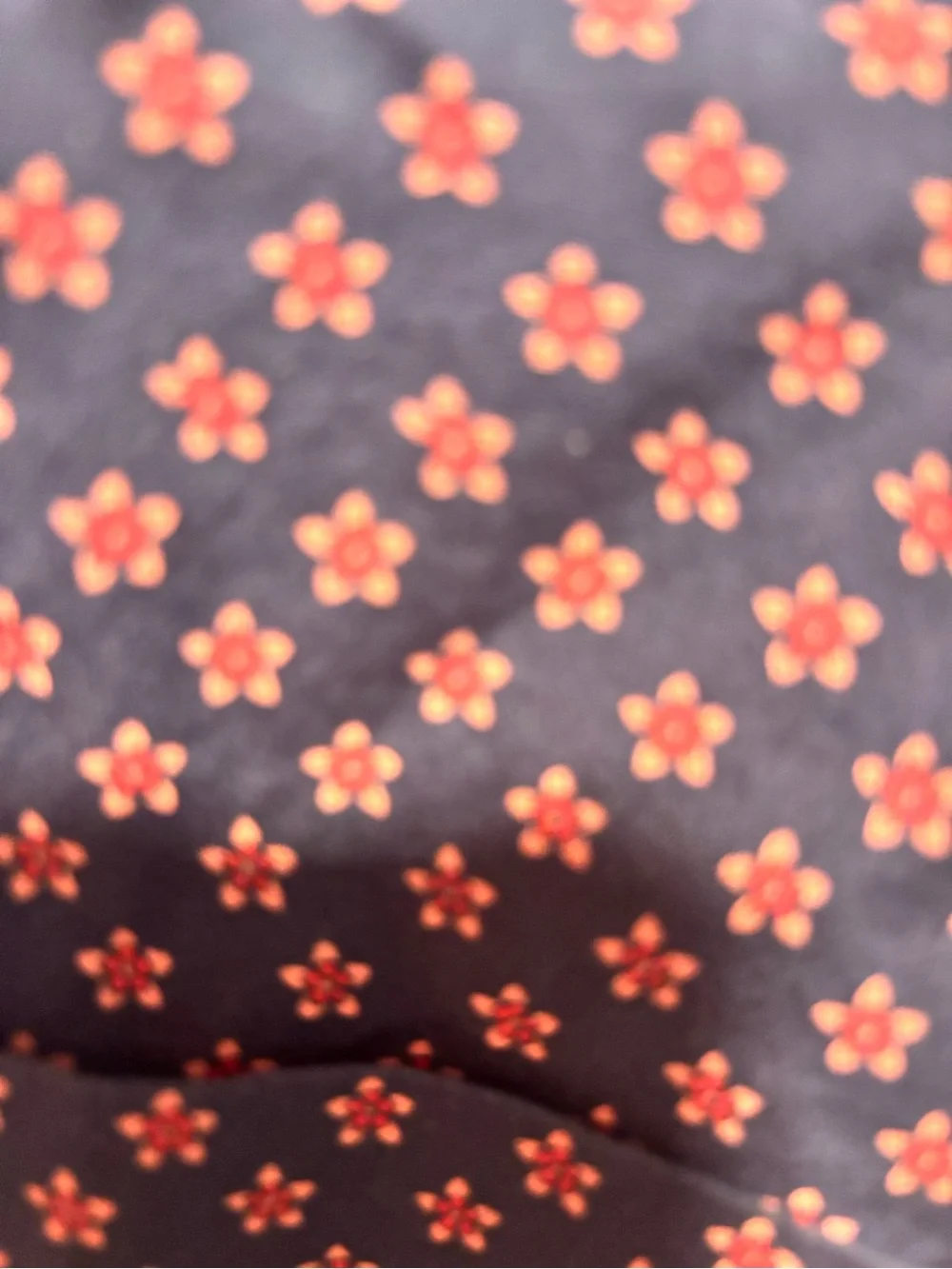 J. Crew Navy Short-Sleeve Button-Down Shirt with Pink Micro Floral Print